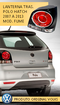 Lanterna Traseira para Polo Hatch 2007/.. Fumê - Original VW!